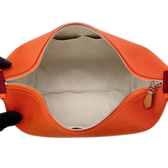 HERMES Brid a Black Size PM Canvas Feu/Bordeaux - Picture 8 of 9